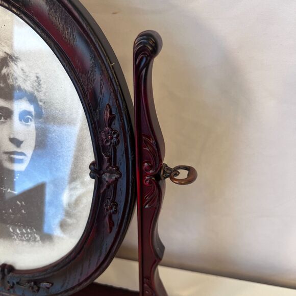 Oval Antique Victorian Look Art Deco Syroco Style Swing Tilt Frame Tabletop NEW - Picture 4 of 11